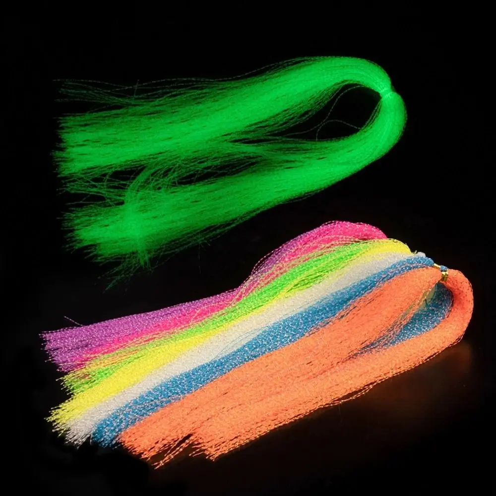 1Pack Luminous Assist Hooks Line Crystal Flash Strand Lure Making Material Fishing Accessories