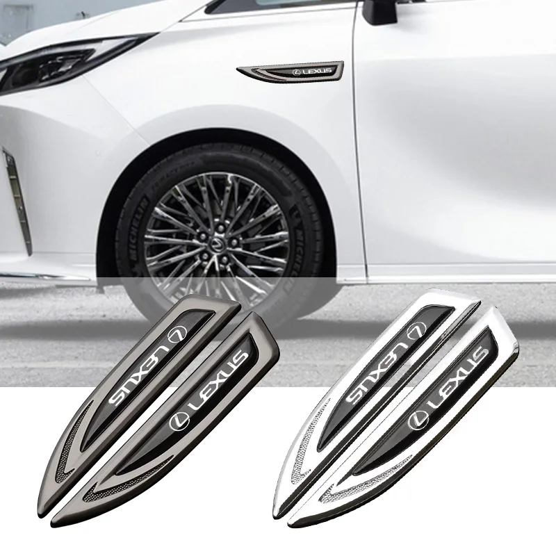 3D metal car side fender decorative badge sticker For Lexus car design NX200T ES200 ES350 IS300 RX240 GS450h LS500h