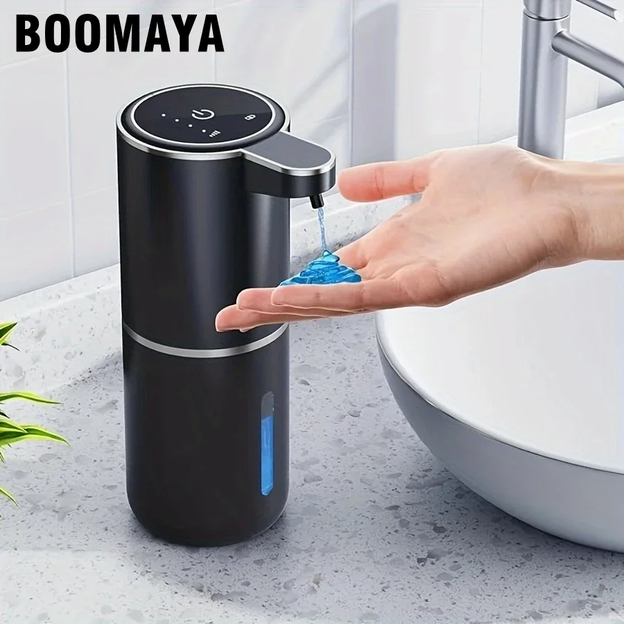 380mL Automatic Foaming Soap Dispenser Gear Infrared Sensor USB Rechargeable Sanitizer Dispenser Wall Mounted IPX6