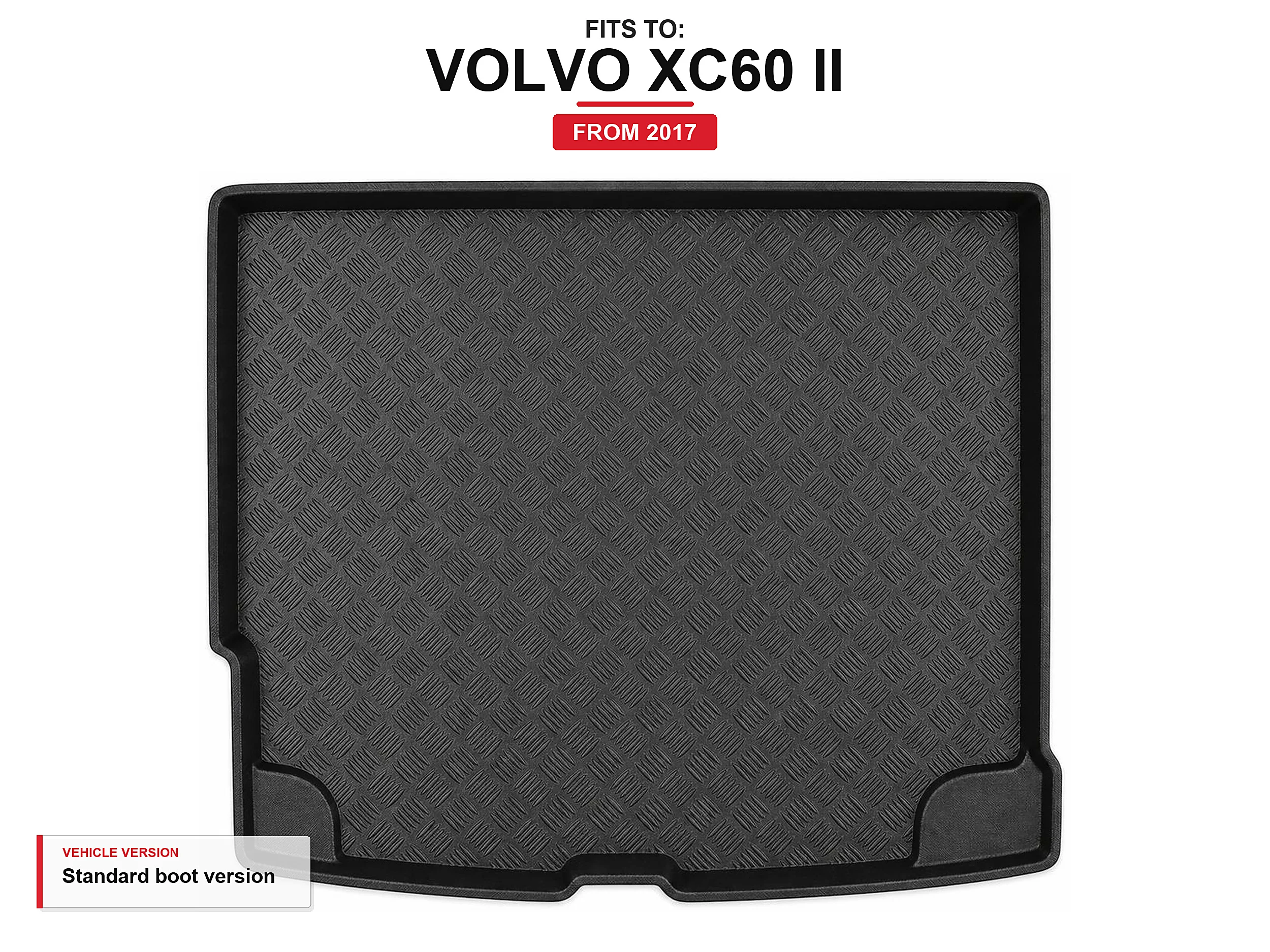 Kofferbakmat met rand voor: Volvo Xc60 Ii 2017-
