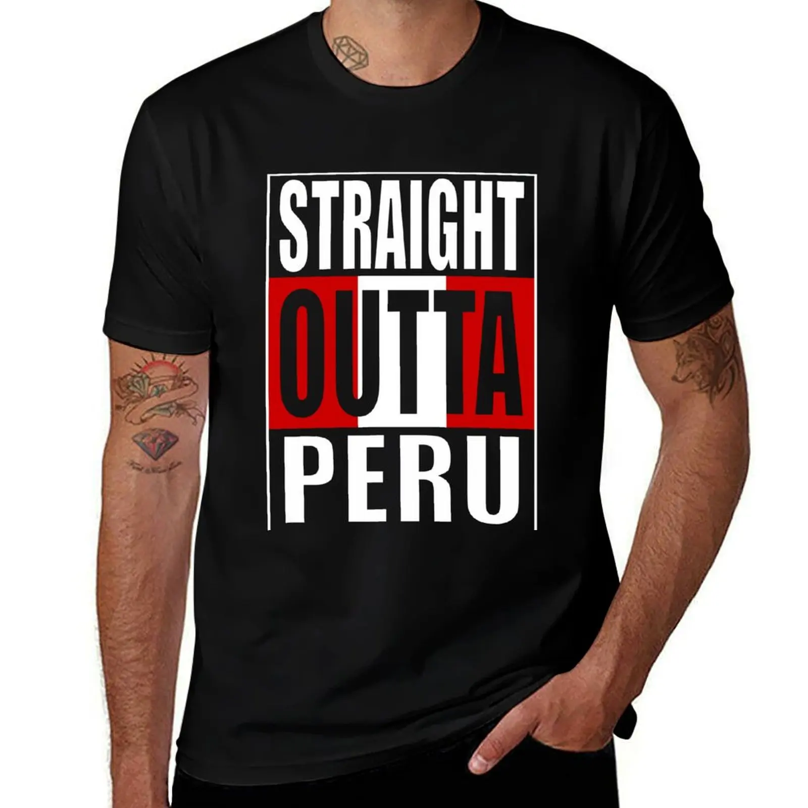 

Peru Shirts - Straight Outta Peru T-Shirt cotton t shirts high quality t shirts for man cotton funny T-Shirt