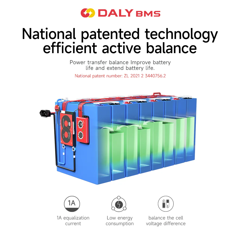 HIBMS Smart Active Balancer bms Lifepo4 Active Equalizer 4S Balance Board Bluetooth 1A Current