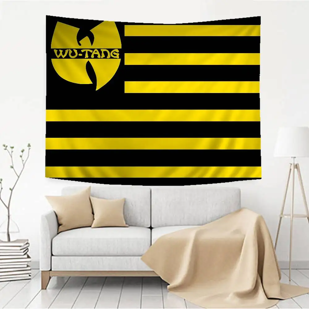 WU-T-TANG CLAN Band Chart Tapestry Art Science Fiction Room Home Decor Cheap Hippie Wall Hanging