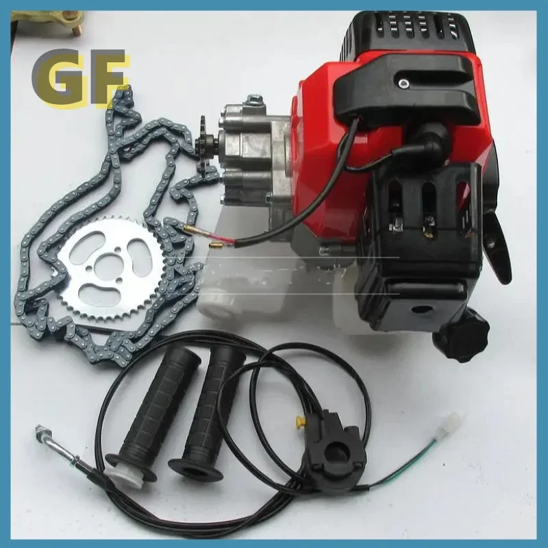 49cc Bike 2 Stroke Gas Engine Motor Kit DIY Motorized Bicycle GAS MOTORIZED Cycle Bike Bicycle set t8f chain