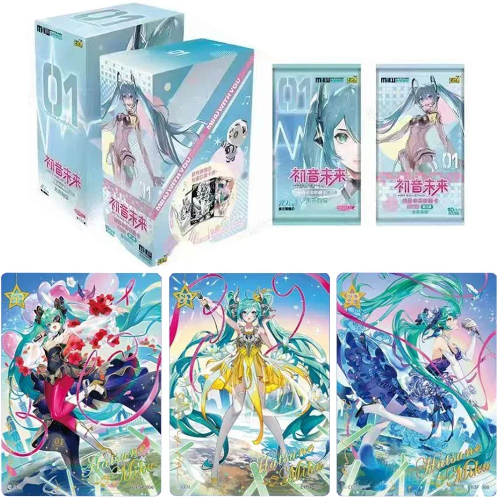 KAYOU Hatsune Miku Card The Future Has You First Sight Bag Concert Dream Planet Dynamic Music Anime Collectible Cards Toy Gifts