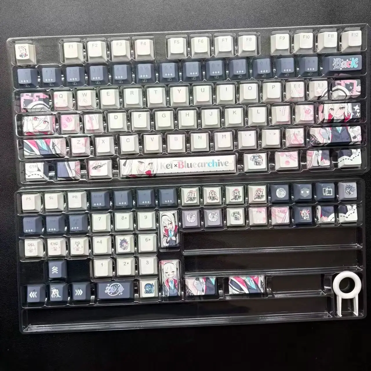 Blue Archive Kay Keycaps 122 Klawisze ケイ Kei Keycap Gaming Anime PBT DYE-Sub Cherry Key Cap do Made68 Mad68 Wooting 60 — zdjęcie produktu 6