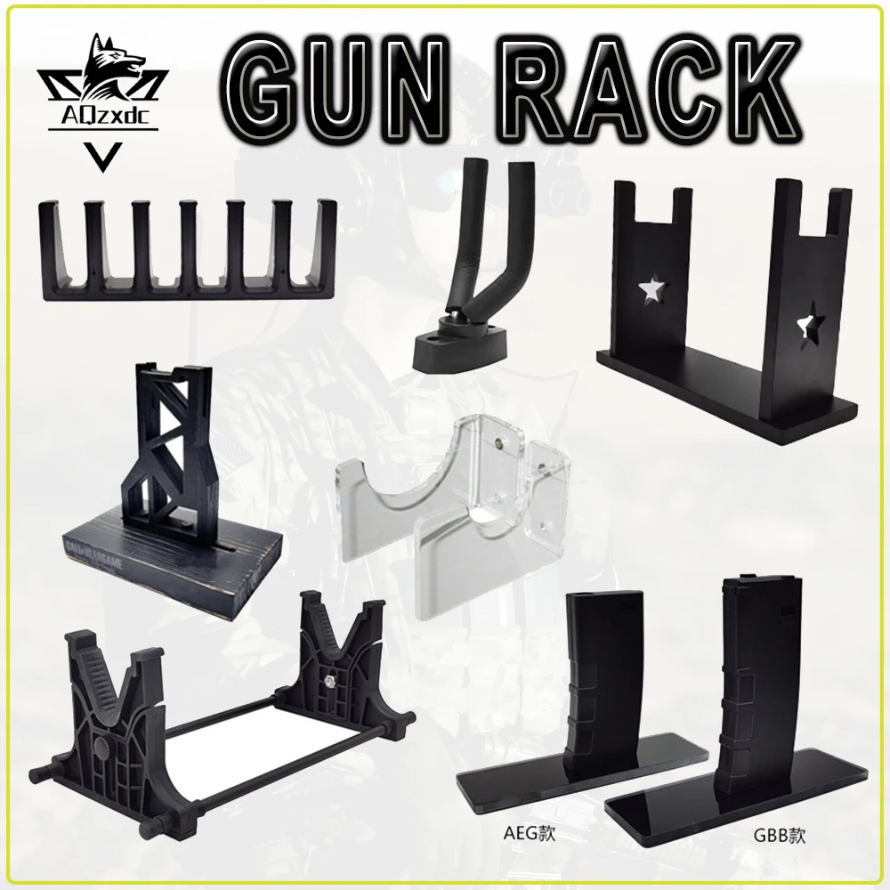 

Tactical Gun Rack M4 AR15 Rifle Stand Acrylic Rifle Holder Rifle Wall Mount Display for Hunting Paintball Airsoft Maintenance
