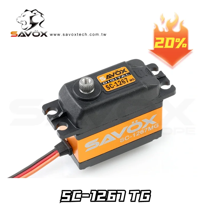 

Original Savox SC 1267SG Servo 0.09S 20kg 7.4V High Voltage Super Speed Digital Coreless For RC RC Car Airplanes Helicopters