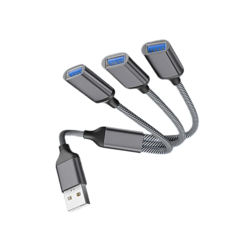 Адаптер USB OTG с блоком питания Адаптер USB OTG 3 в 1 Многофункциональный удлинитель-разветвитель USB-USB 2.0