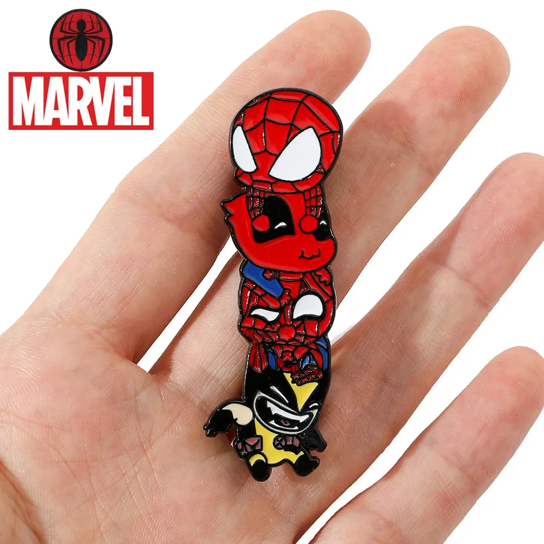 

Marvel Spider-Man Brooch Enamel Metal Cartoon Creative Badge for Bags Superhero Denim Collar Lapel Pins Jewelry Accessories Gift