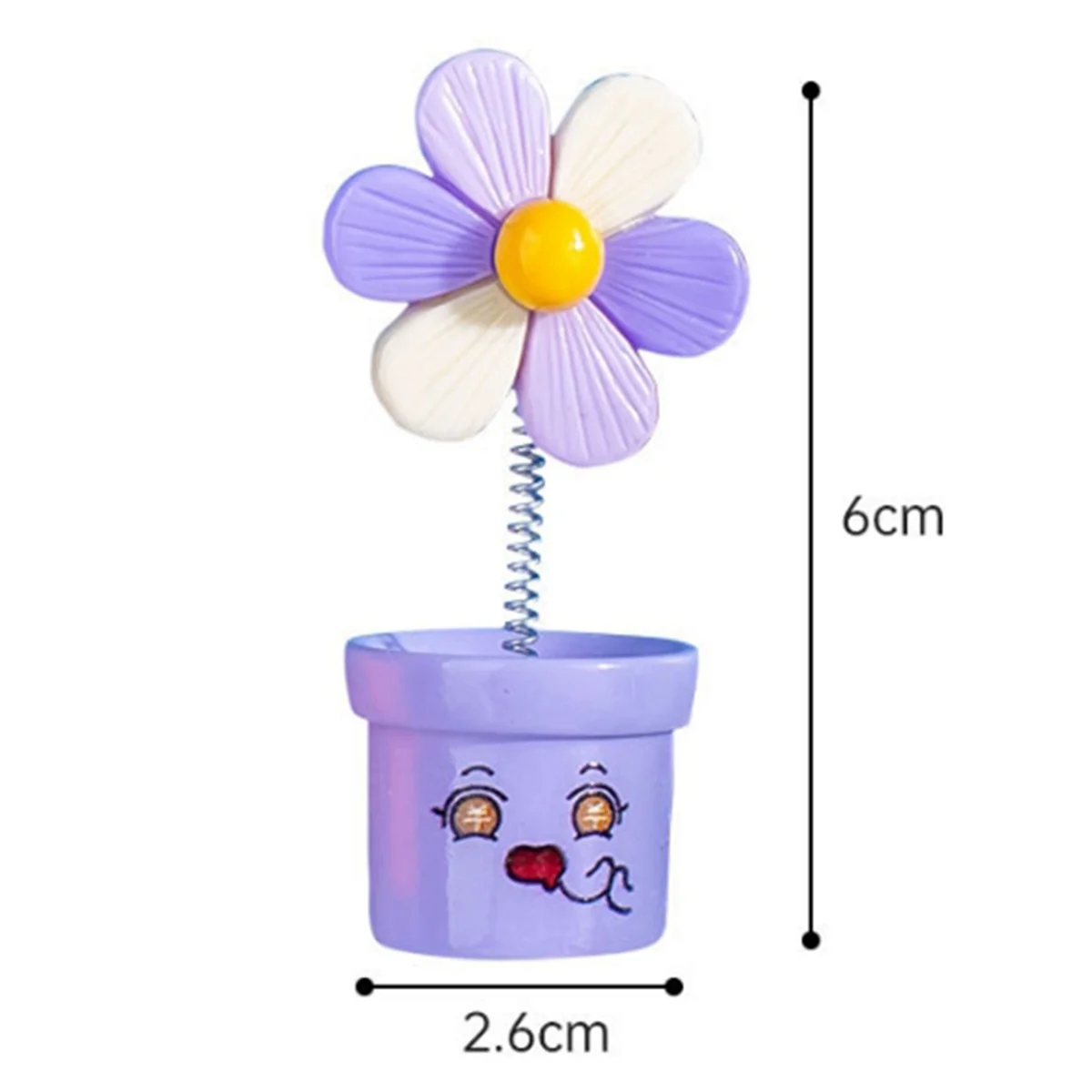 Car Dashboard Trim Flowerpot Ornament Shaking Dancing Flowerpot Cartoon Ornament Car Interior Cute Flower