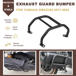 For Yamaha XMAX X-MAX 300 XMAX300 2017-2024 Motorcycle Exhaust Guard Bumper Pipe Exhaust Bar Cover  Anti Crash Bars Protection