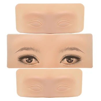 Tattoo Practice Skin Eyebrow Eyeline รุ่น 3D แต่งหน้าซิลิโคนปลอมผิว Microblading อุปกรณ์เริ่มต้นและศิลปิน