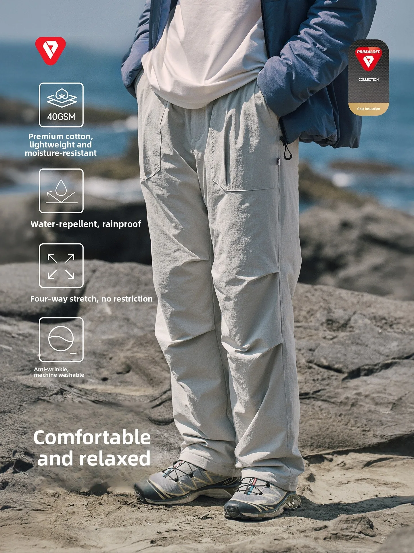 

Resti Gold Label P Cotton Winter Thiened Warm Cotton Pants Men's Utili Trousers Hiking Workwear Pants Functional Sle