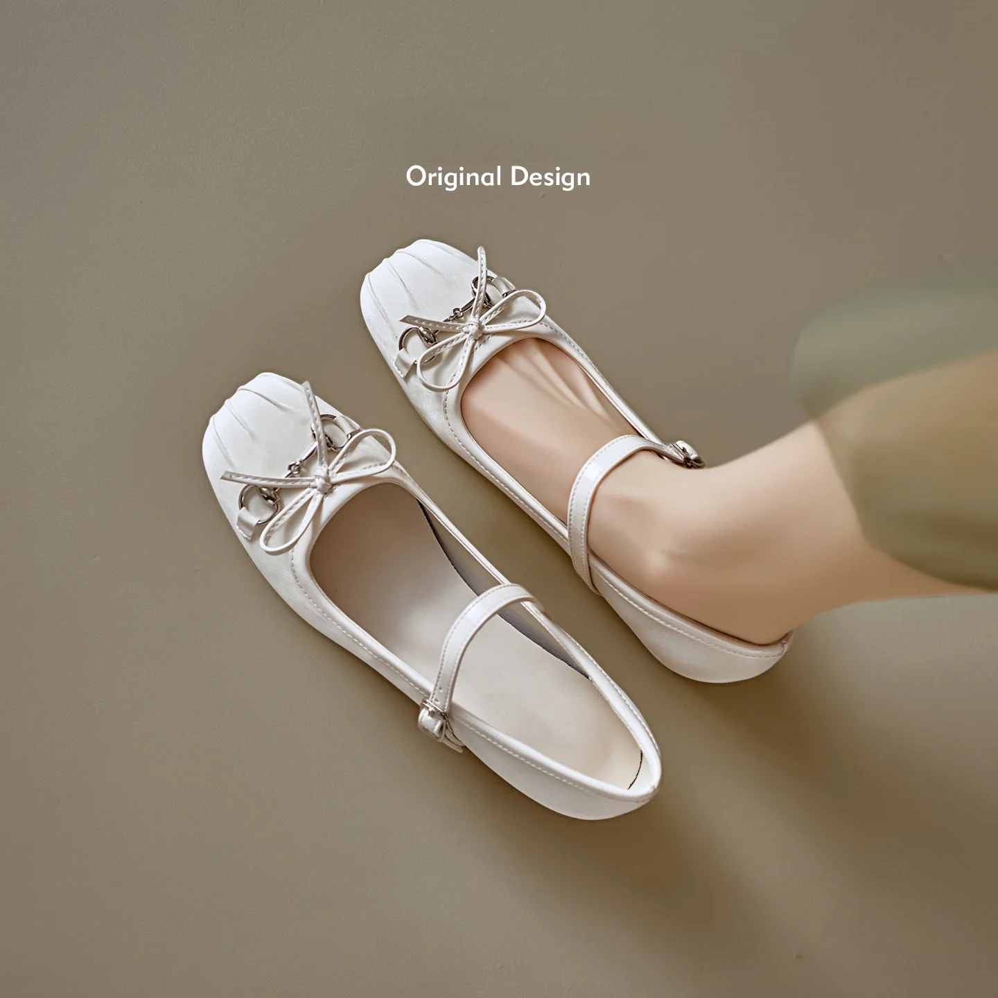 ballerines-en-cuir-d'agneau-pour-femme-rehaussantes-a-nœud-style-coreen-bout-rond-talon-plat-mode