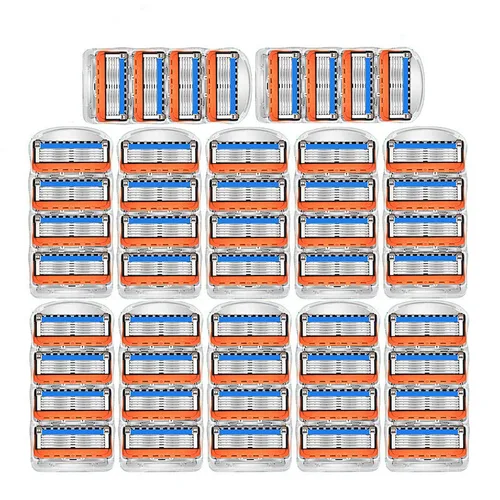 Maquinilla de afeitar Manual para hombres, cuchillas de cinco capas, cuchillas de afeitar de acero inoxidable para hombres, traje para Fusion5