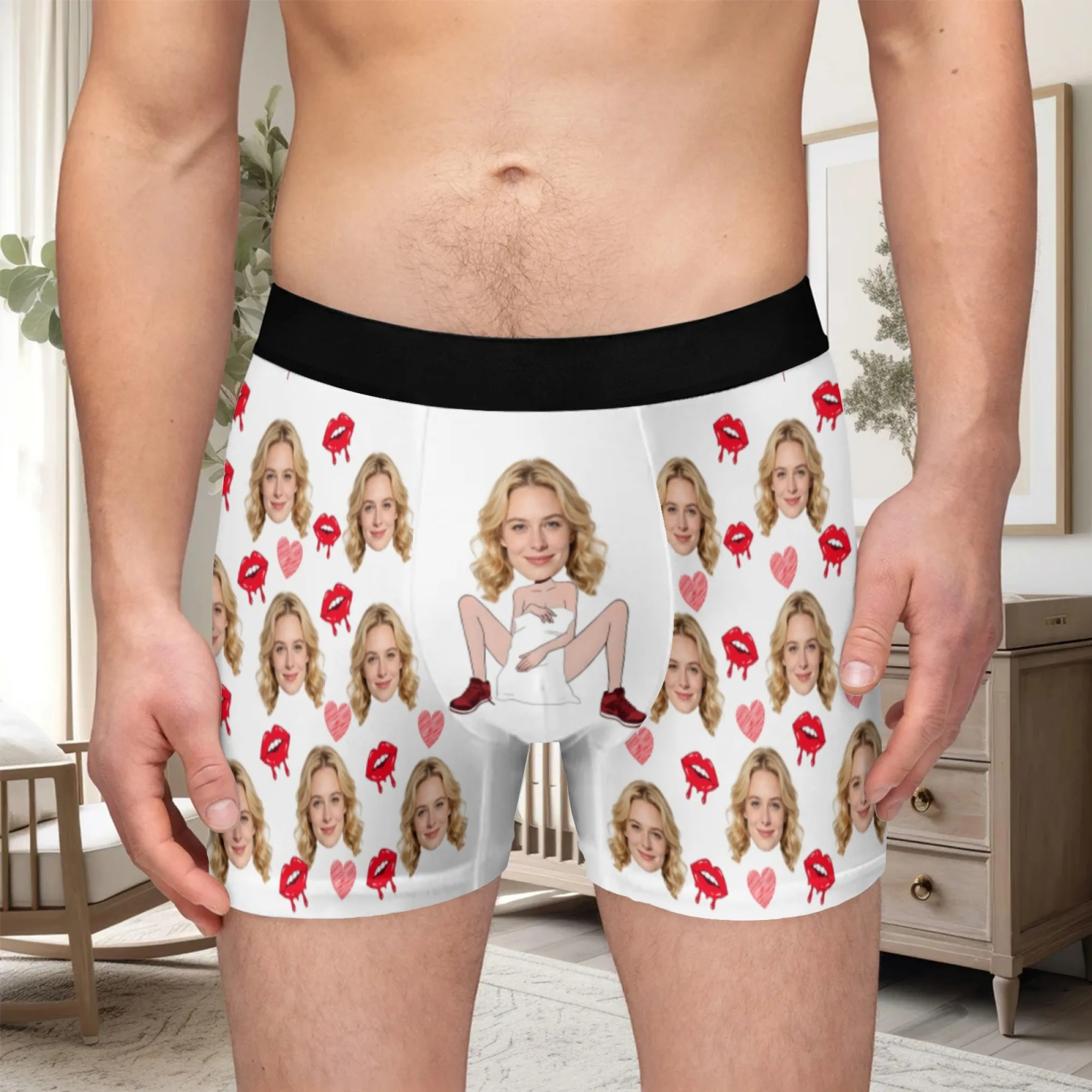 Personalized facial photo customization flat underwear customization men's Valentine's Day gift for husband gift for father