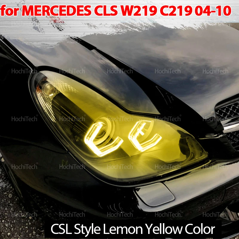 

Для MERCEDES BENZ CLS W219 C219 2004-2010 лимонно-желтый цвет ангельские глазки свет DTM стиль M4 стиль дневный свет белый свет