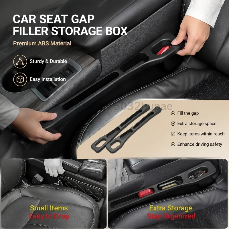 1 Pair Car Seat Gap Stopper, Universal Leak-Proof Storage Strip for Auto Interior, Filler Organizer for Sedan Truck view 5