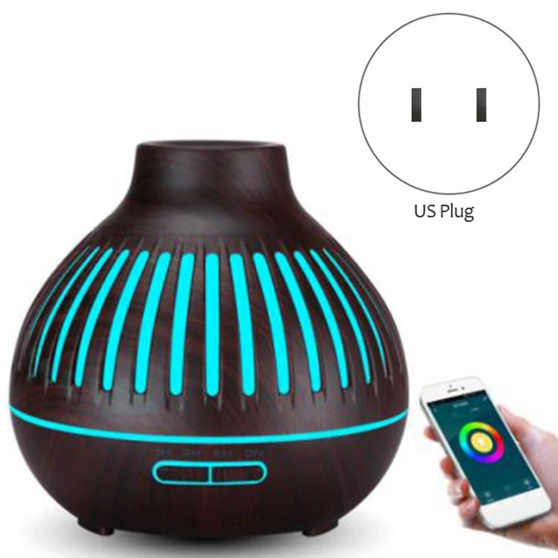 Difusor elétrico do ar do aroma, grão de madeira, umidificador ultrassônico do ar, aromaterapia do óleo essencial, fabricante da névoa