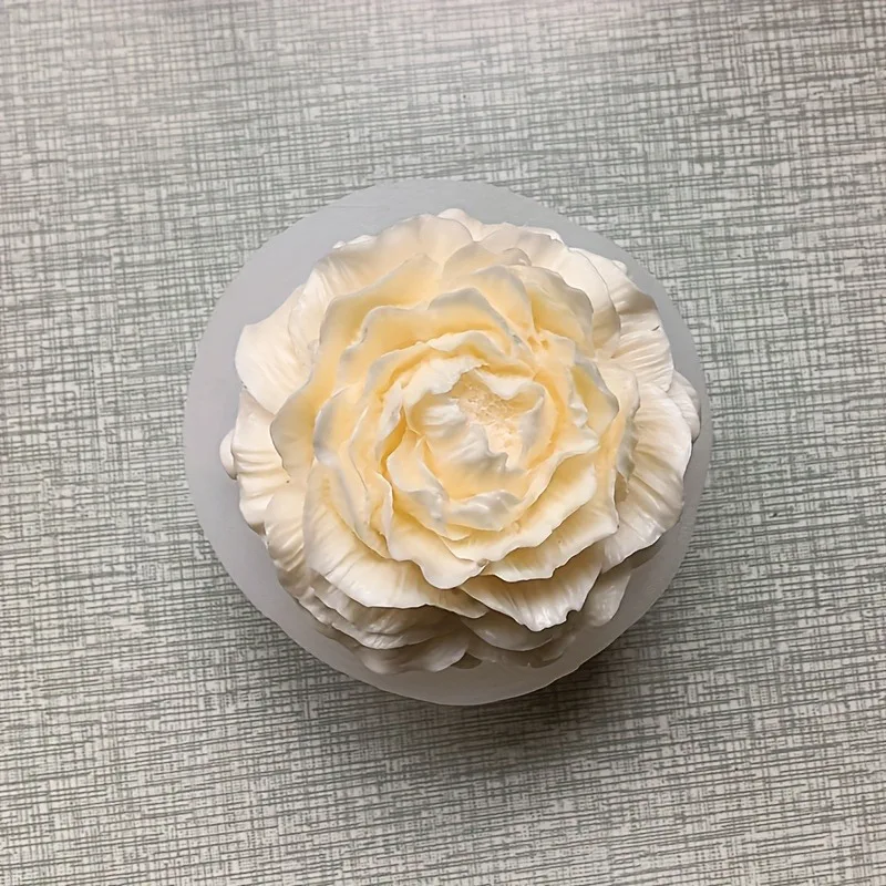 1pc Simulation Peony Chocolate Mold, 3D Silicone Mold, Candy Mold, Fondant Mold, Soap Mold, for DIY Cake Decorating Tool view 4
