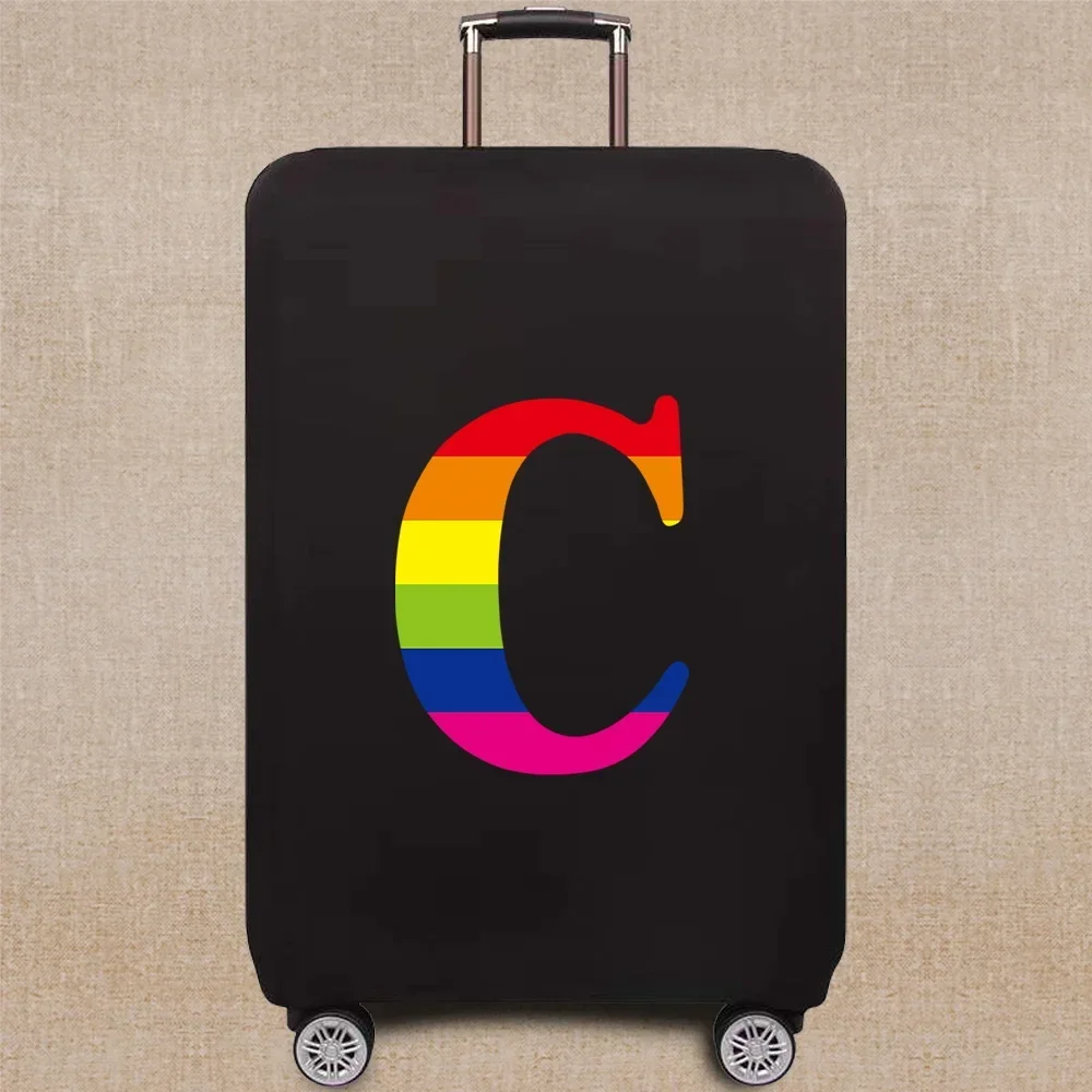 Travel accessory Suitcase Cover Luggage Protective Case Rainbow Letter Pattern series 18-32Inch Trolley Cover Elastic