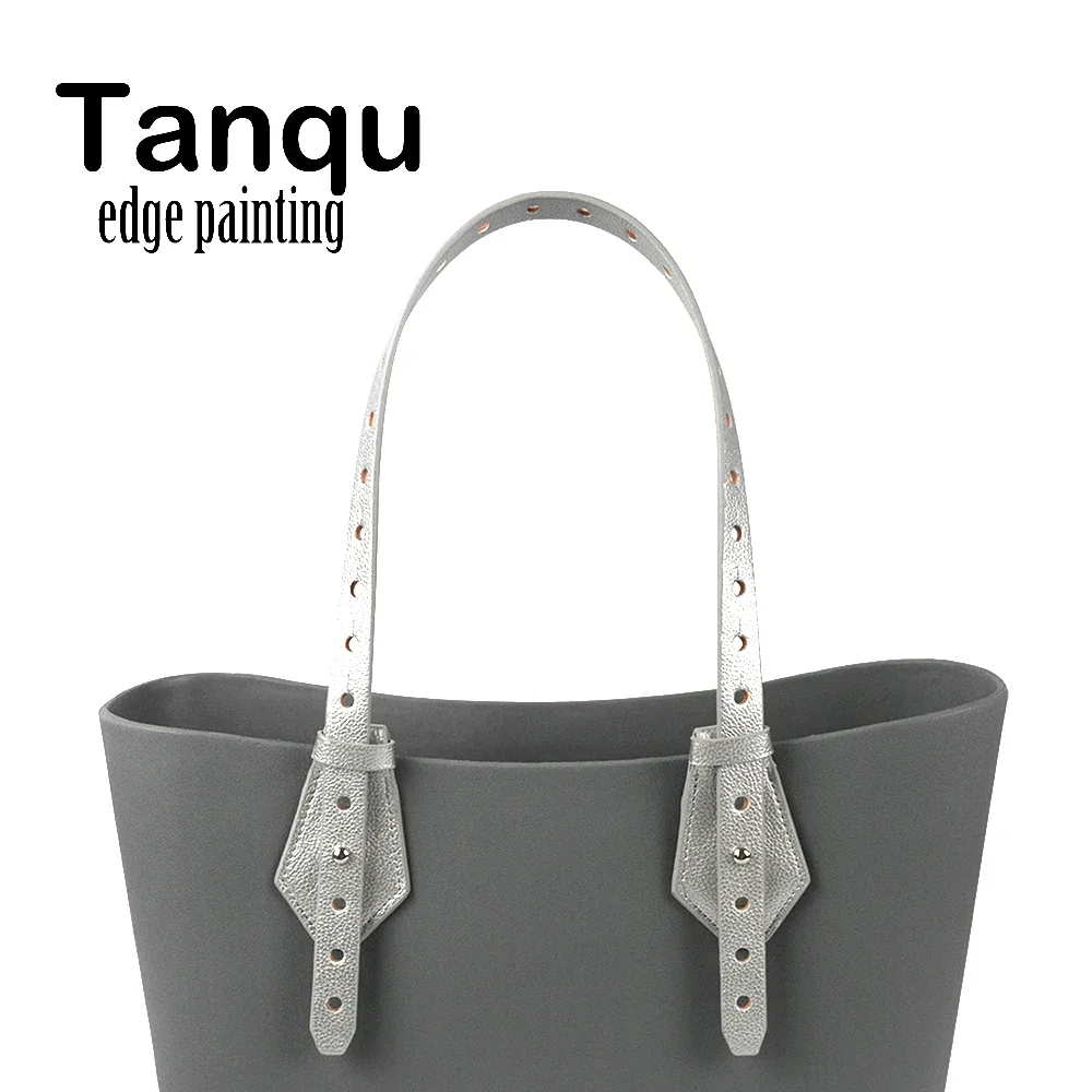 TANQU Bidirectional Adjustable Edge Painting Leather Belt Handle with Clasp for Obag Basket Bucket City Chic Women Handbag O Bag