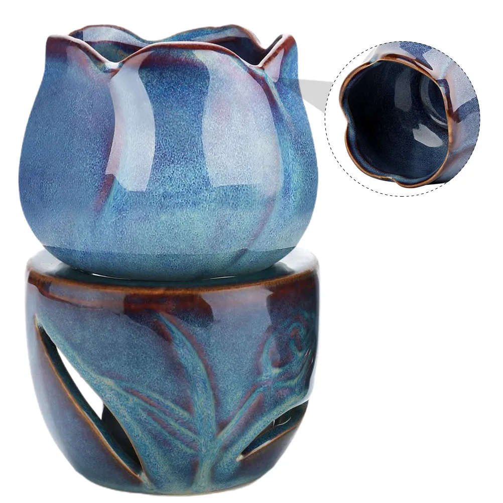 Ceramic Essential Oil Diffuser Lamp – High-Temp Fired Porcelain Aromatherapy Fragrance Holder