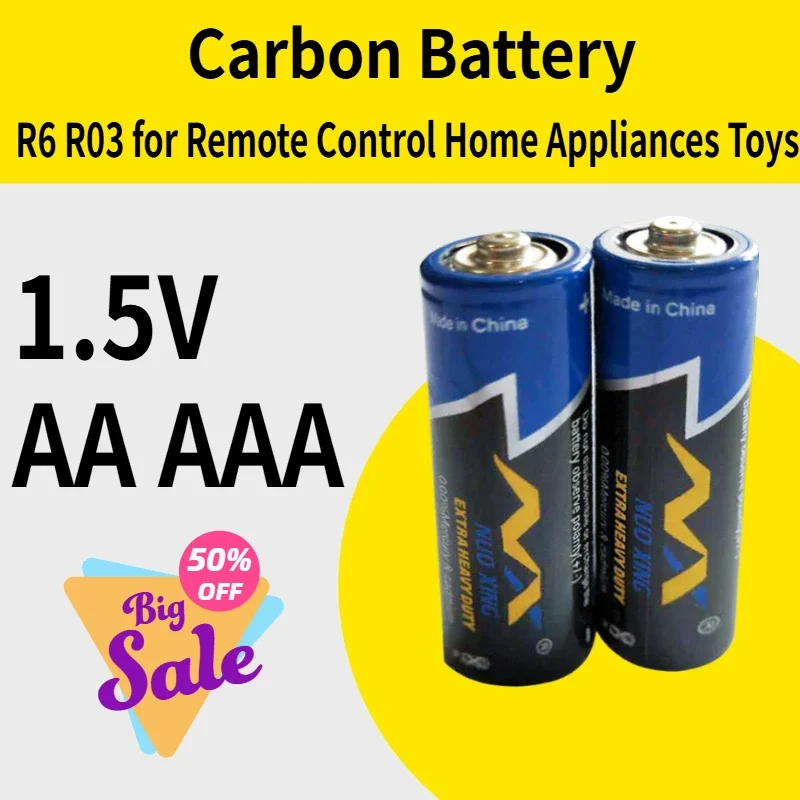SWZY 100pcs 1.5V New NX AA R6 Carbon Battery AAA Suitable for Remote Control Home Appliances Toys