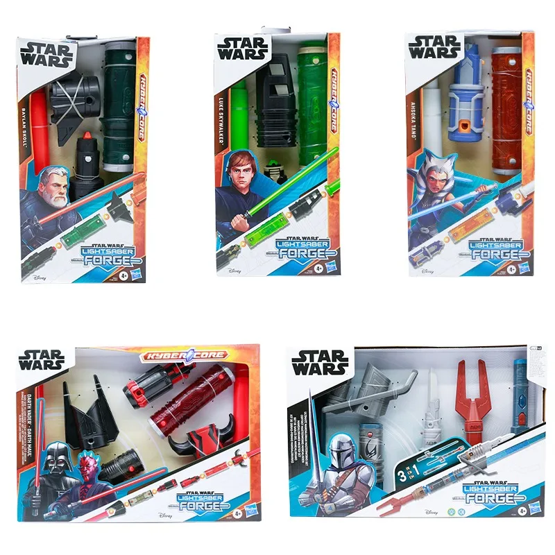 Hasbro Star War-sable de luz Forge The Force Awakens, arma de sable de luz, espada de luz retráctil, juguete, adornos de Anime para niños, regalos