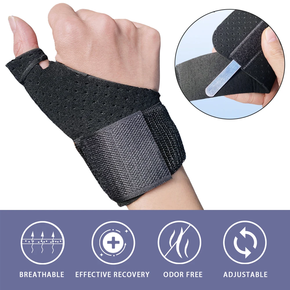1pc Reversible Thumb & Wrist Stabilizer Splint for Thumb, Trigger Finger, Arthritis, Tendonitis, Sprained and Carpal Tunnel