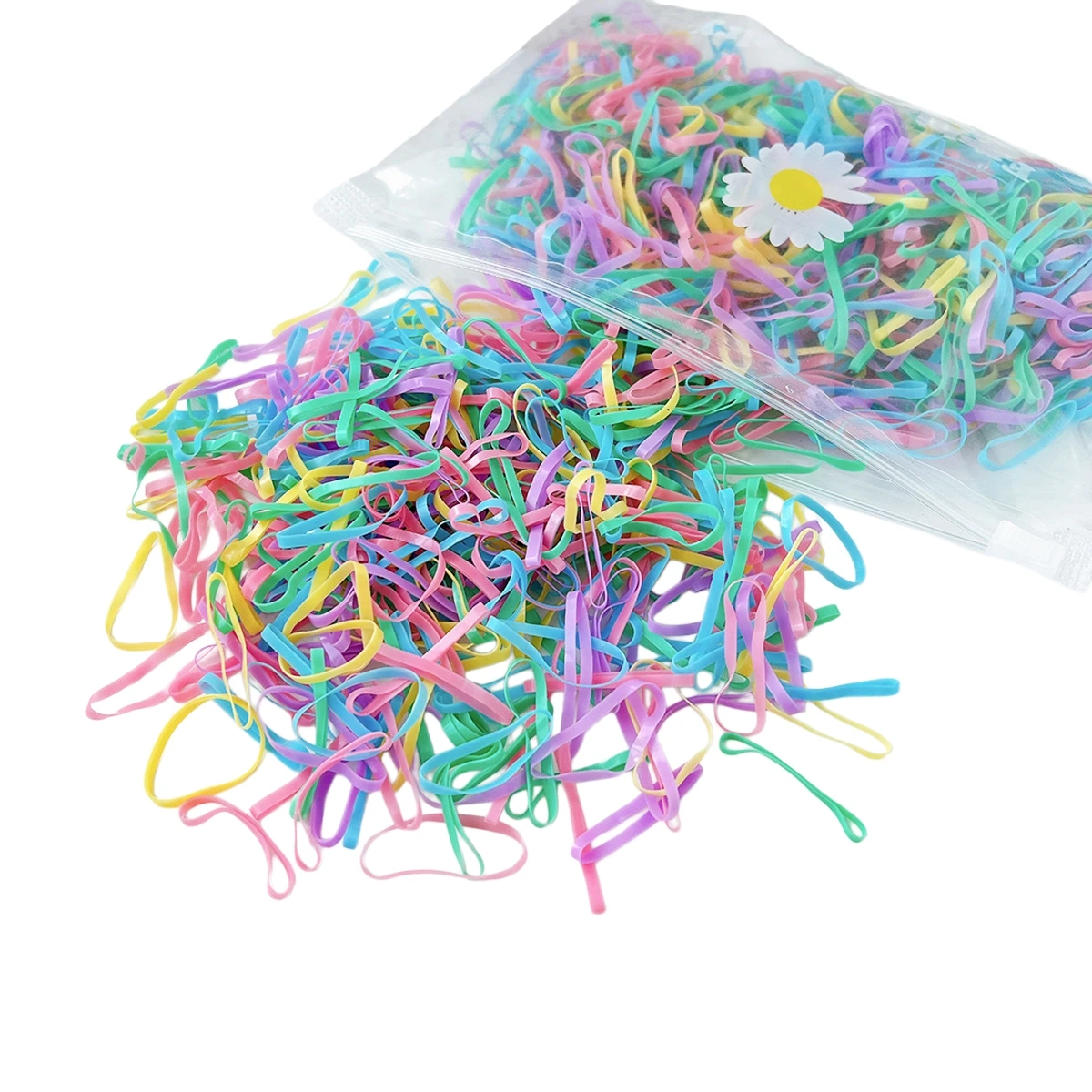 

2026 New Random Mixed Child Baby Hair Holders Rubber Bands Elastics Girl's Tie Gum Hair Accessories about 500PCS