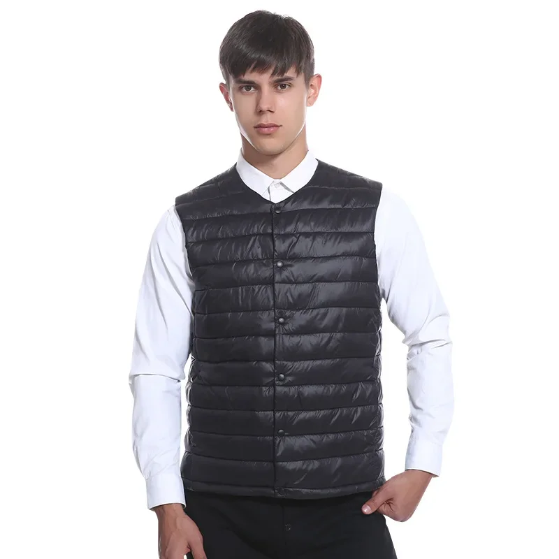 Waistcoat three gear temperature control men light down cotton waistcoat intelligent constant temperature heating vest