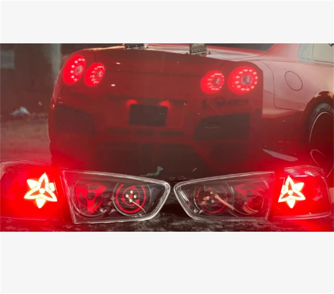 Car led modified Tail Light assembly for Mitsubishi lancer ex Brake Driving Reversing rear Lamp Turn Signal 4pcs