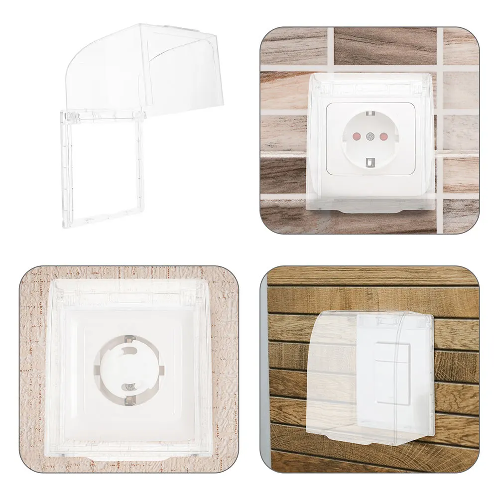 

4Pcs Outdoor Electrical Outlet Cover 86 Type PVC Waterproof Socket Protector Power Outlet Cover Rainproof Wall Plates