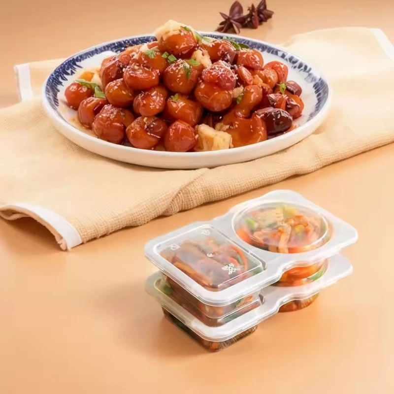 10/20/40PCS Divider Seasoning Container With Lid Boxes Outdoor Camping Picnic Vegetable Fruit Tools Family Restaurant Available