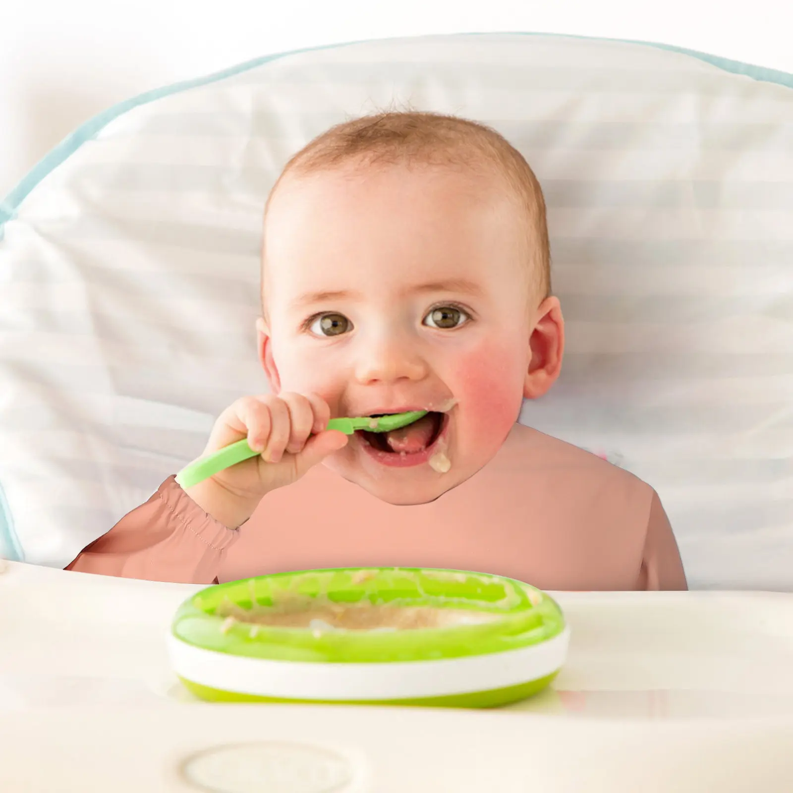 

Нагрудник для кормления младенцев из водонепроницаемого полиуретана с длинными рукавами, регулируемым ремешком на шее, мягкий и удобный, для кормления младенцев и малышей