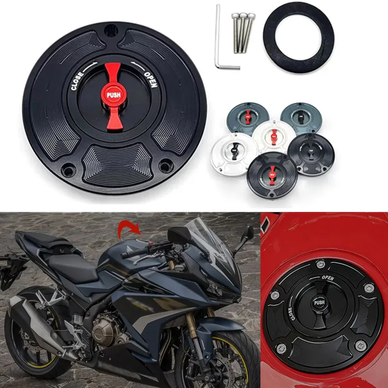Motorcycle Keyless Motorcycle Gas Cap Fuel Tank Cap Cover For HONDA  CBR500R CBR400R