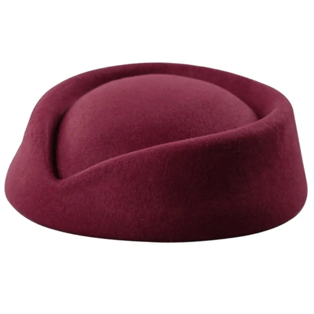Vintage Looking Flight Attendant Hat Teardrop Hat Pillbox Hat Airline Stewardess Caps Beret Hat Air Hostess