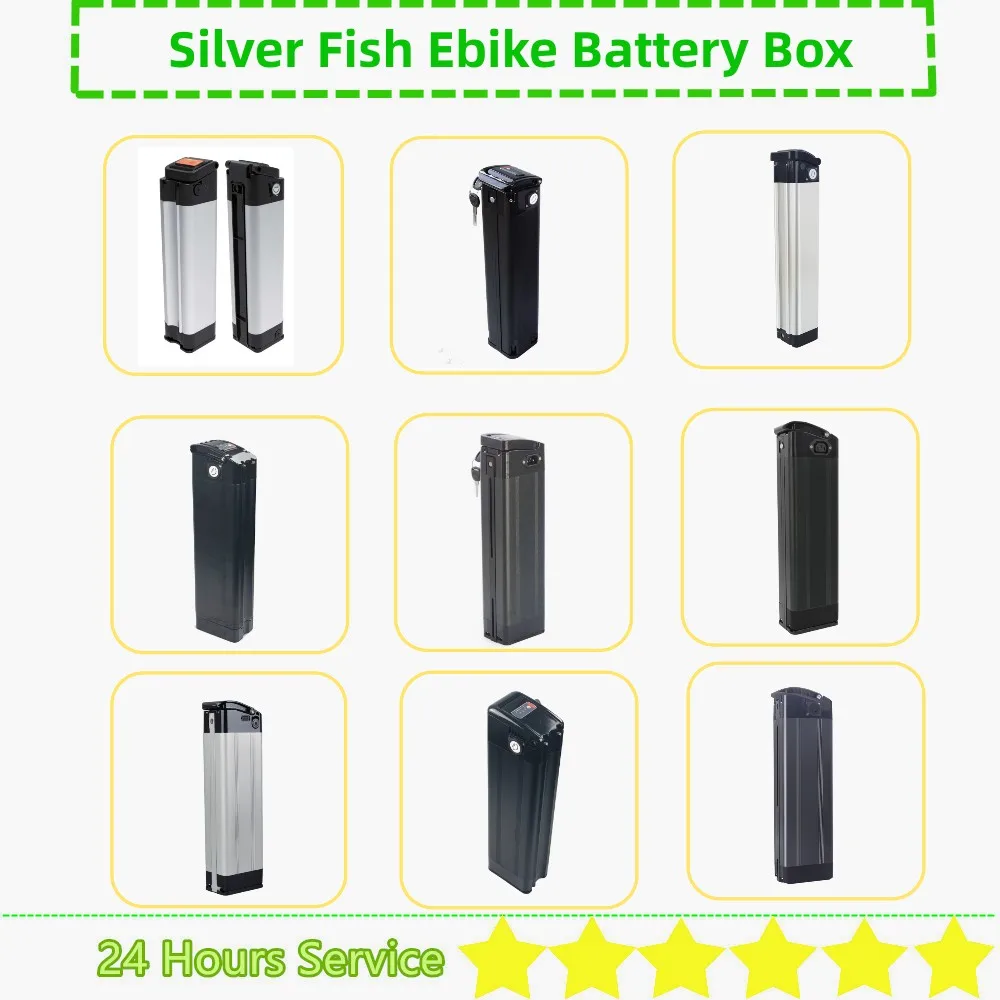 Folding Bike City Bike Silver Fish Ebike Battery Box 24V 36V 48V 52V Li-ion Battery Box Housing Case Shell Replace Repair Use