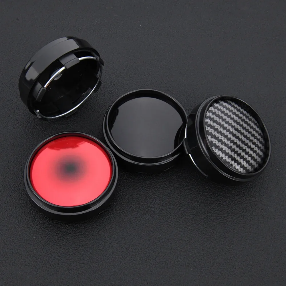 4PCS JDM Clip 62mm Wheel Cap Sport Rim Cap Blank Center Caps Wheel Cover Hub Cap Black & Silver