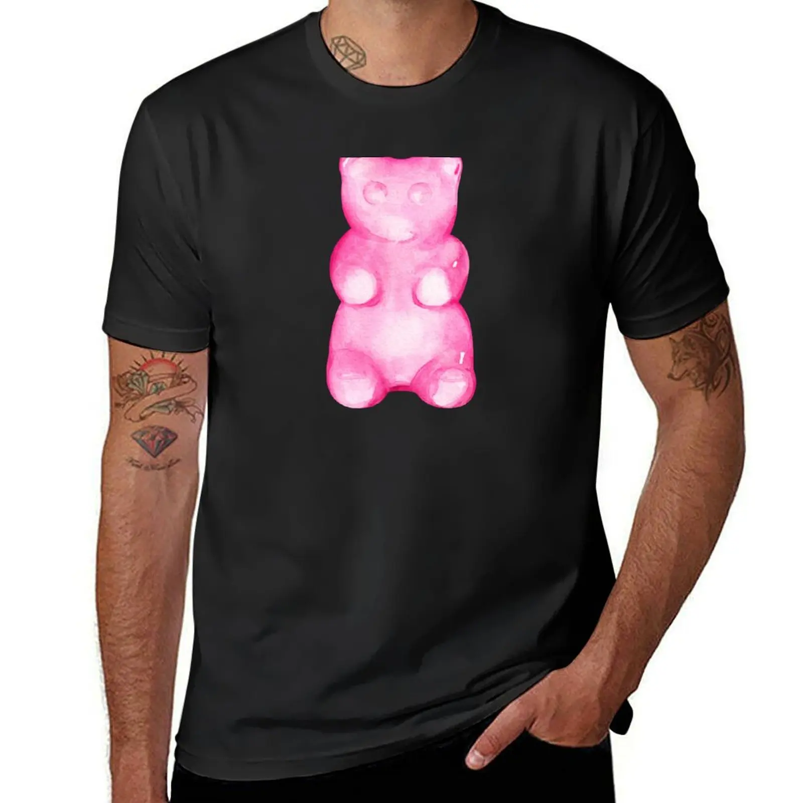 

Gummy bear T-Shirt Luxury man boys whites aesthetic clothes oversized graphic tee men t shirts high quality