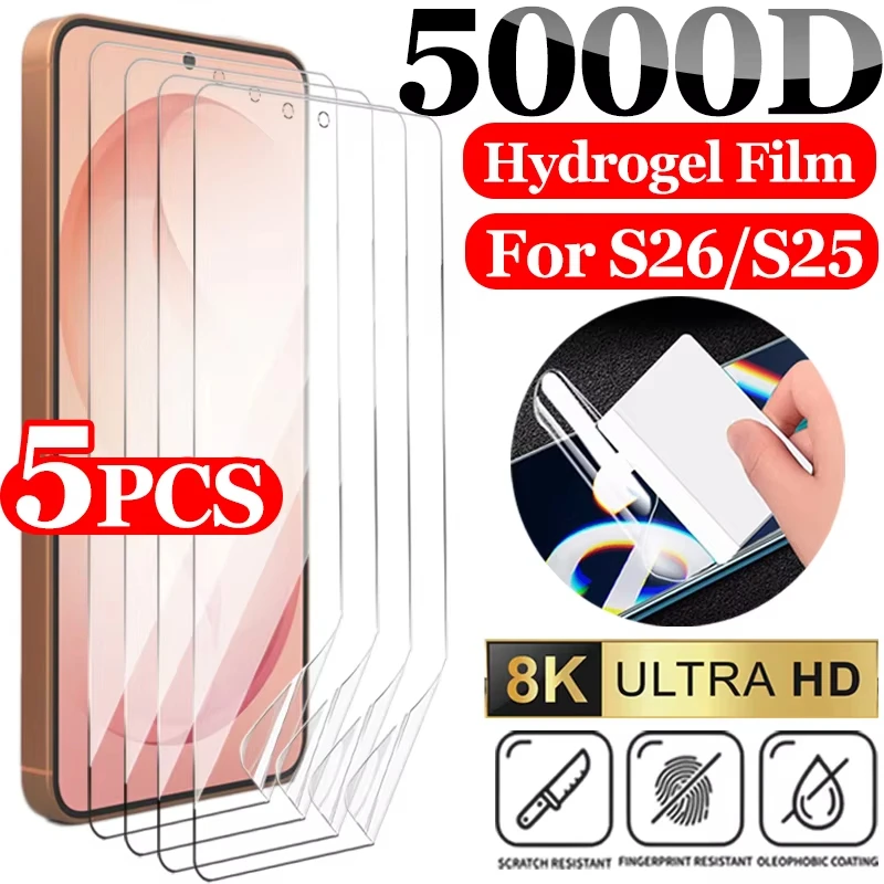 1-5 Stück Weicher Displayschutz für Samsung Galaxy S26 Ultra S25 S24 S23 S22 S21 S20 FE Hydrogel-Folie Nicht Glas S 26 Ultra S26Plus