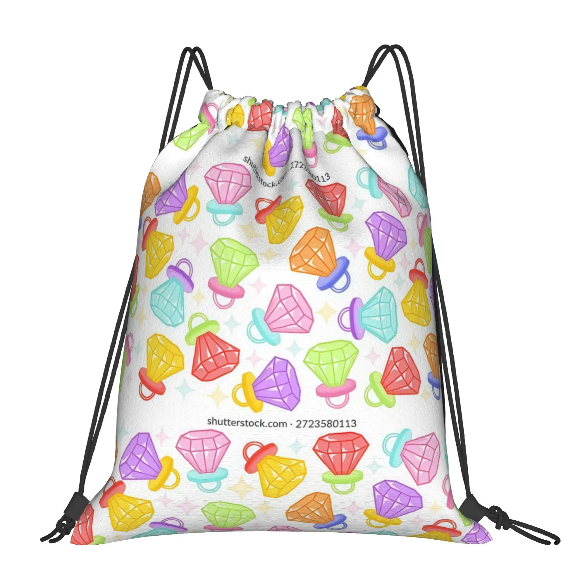bBazooka Ring Pop Candy Gem Portable Hiking Riding Gym Drawstring Storage Sporty Backpacks