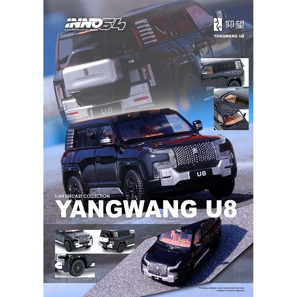 Die Cast Car 1 64 - INNO Modelo 1/64 YANGWANG U8 Preto,