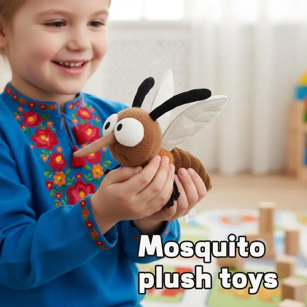 Summer Mosquito Plush Toys Prank Mosquito Pendant stuffed plush toy cartoon anime cute Room Decor Children's Birthday Gifts