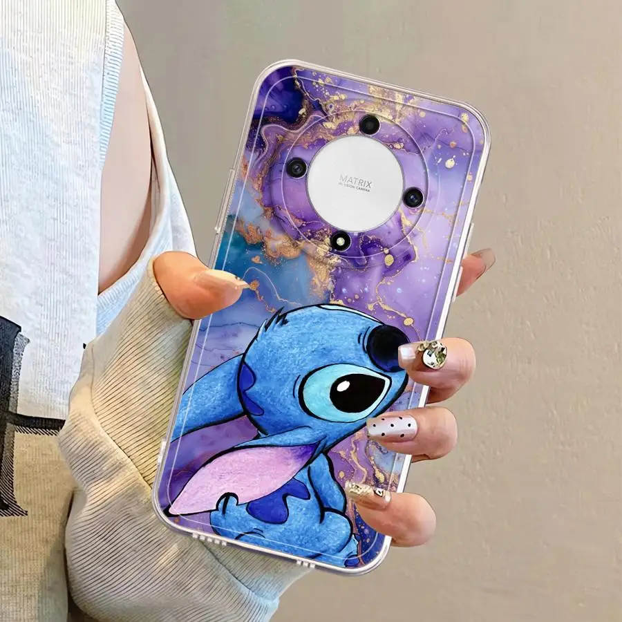Custodia per telefono per Honor X9b X7b X8a X8 X8b X9a 90 Lite Cover trasparente Disney Stitch Cool