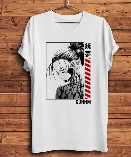 Verano Alita, Batlle Angel, Gunnm, anime Tee Girl, Manga Comics, nueva camiseta unisex # 3 ropa de anime camiseta verano 2025 nuevo