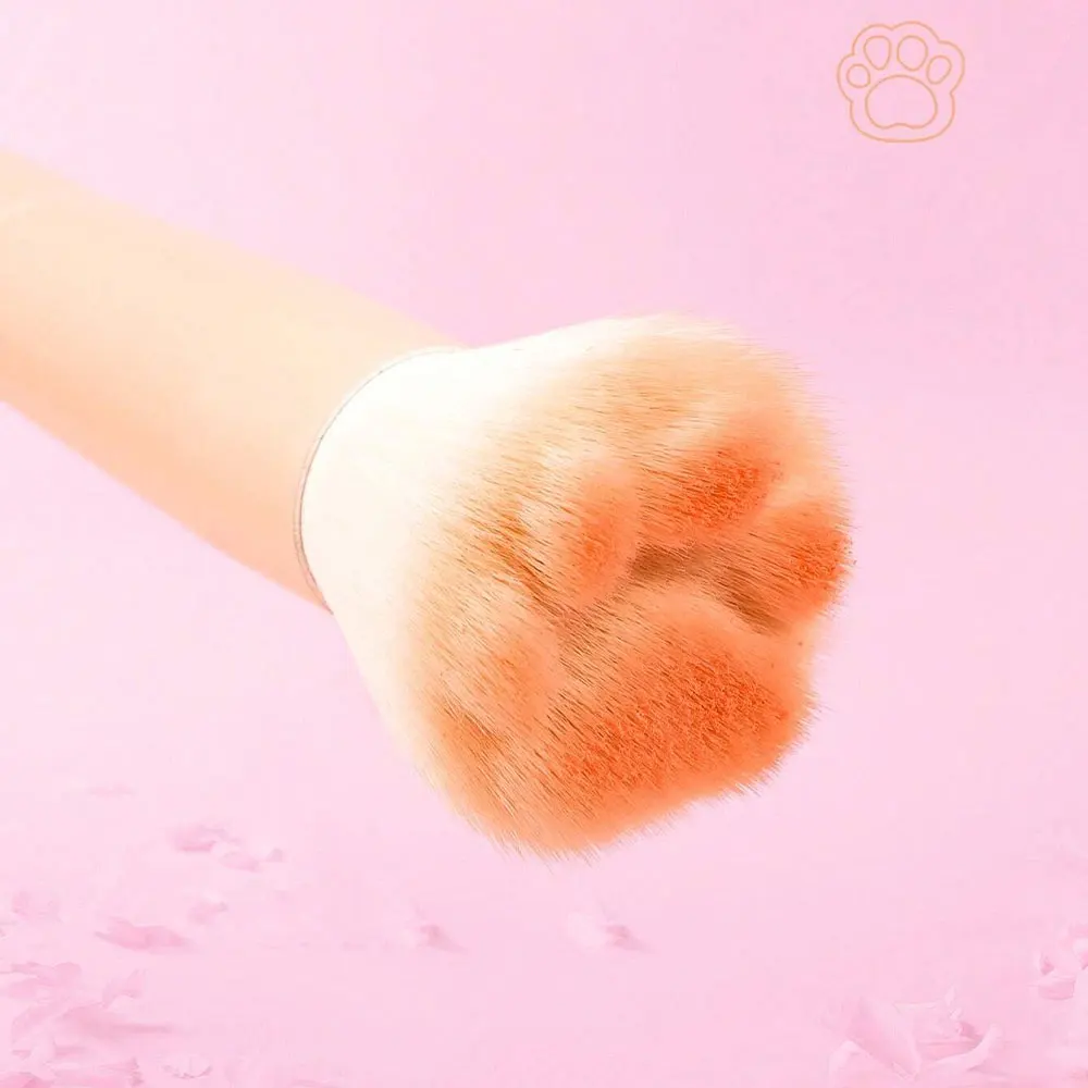 1pc New Cat Paw Blush Brush With Storage Box, Professional Makeup Tool Suitable For All Skin Types