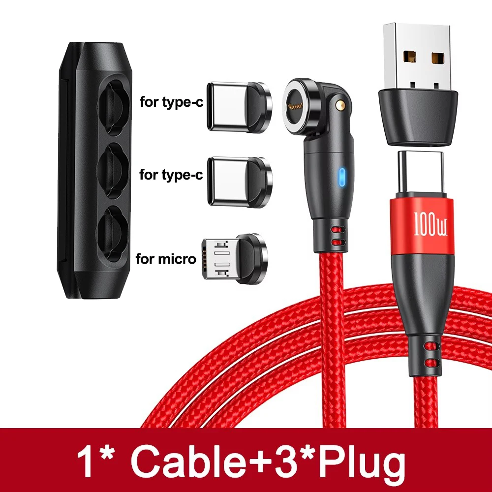 AUFU 100W Magnetische USB Type C Kabel 5A Snel Opladen Micro Type C Kabel Voor Macbook Samsung voor iPhone magneet Oplader Draad Koord